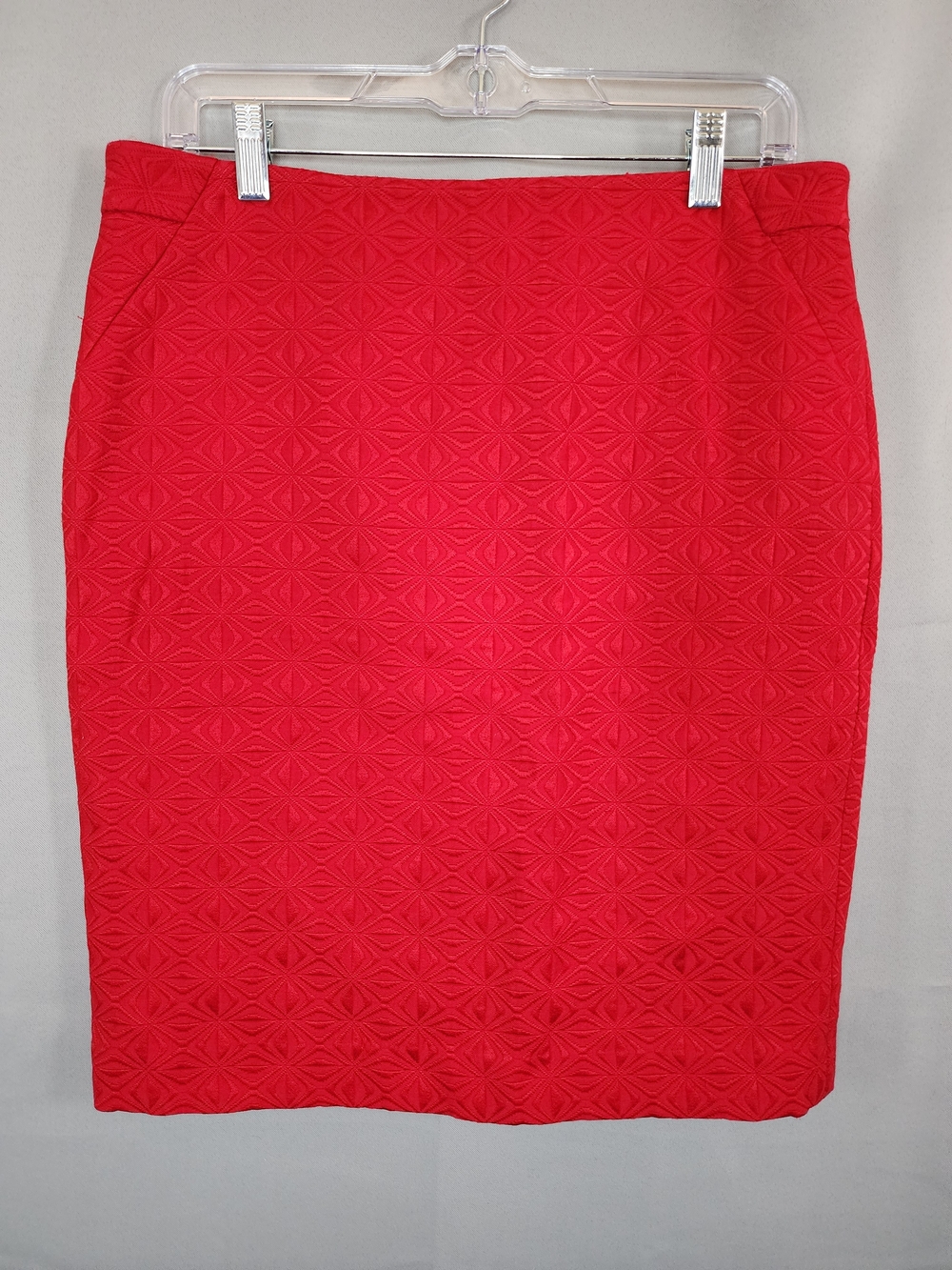 The Limited Red Textured Pencil Skirt